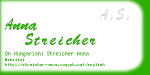 anna streicher business card